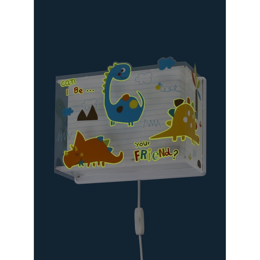Dalber D-73458 - Iluminação de parede infantil DINOS 1xE27/60W/230V