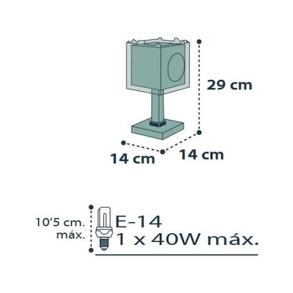 Dalber D-74551 - Candeeiro de mesa de criança PIRATES 1xE14/40W/230V