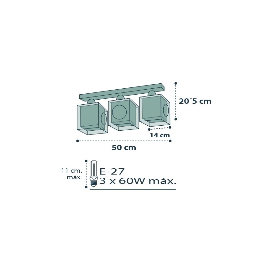 Dalber D-74553 - Luz de teto de criança PIRATES 3xE27/60W/230V