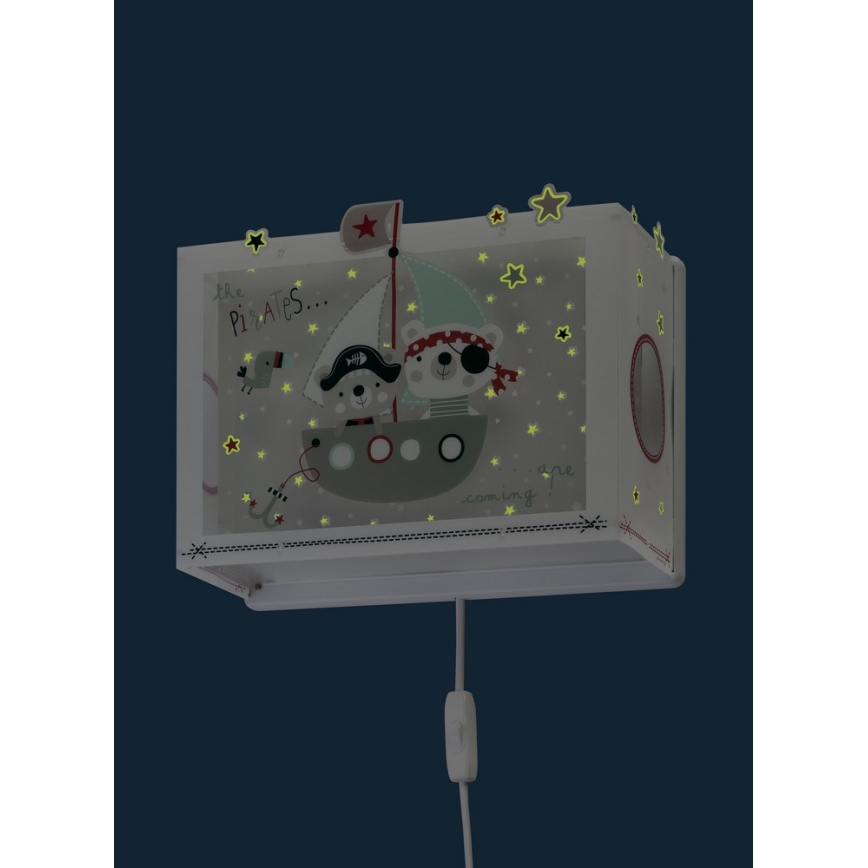 Dalber D-74558 - Luz de parede de criança PIRATES 1xE27/60W/230V