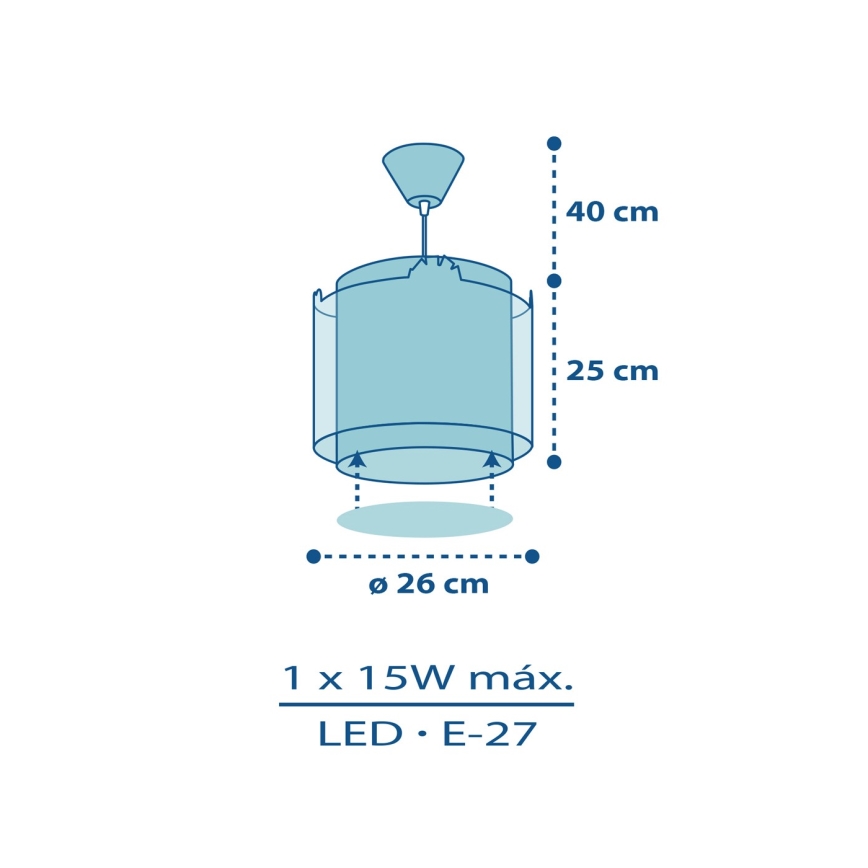 Dalber D-76112 - Candelabro de criança MY LITTLE JUNGLE 1xE27/15W/230V