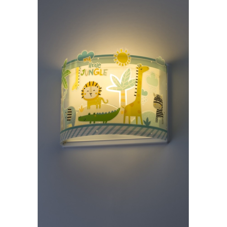 Dalber D-76118 - Luz de parede de criança MY LITTLE JUNGLE 1xE27/15W/230V