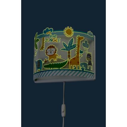Dalber D-76118 - Luz de parede de criança MY LITTLE JUNGLE 1xE27/15W/230V