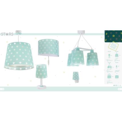 Dalber D-81212H - Candelabro de criança STARS 1xE27/60W/230V