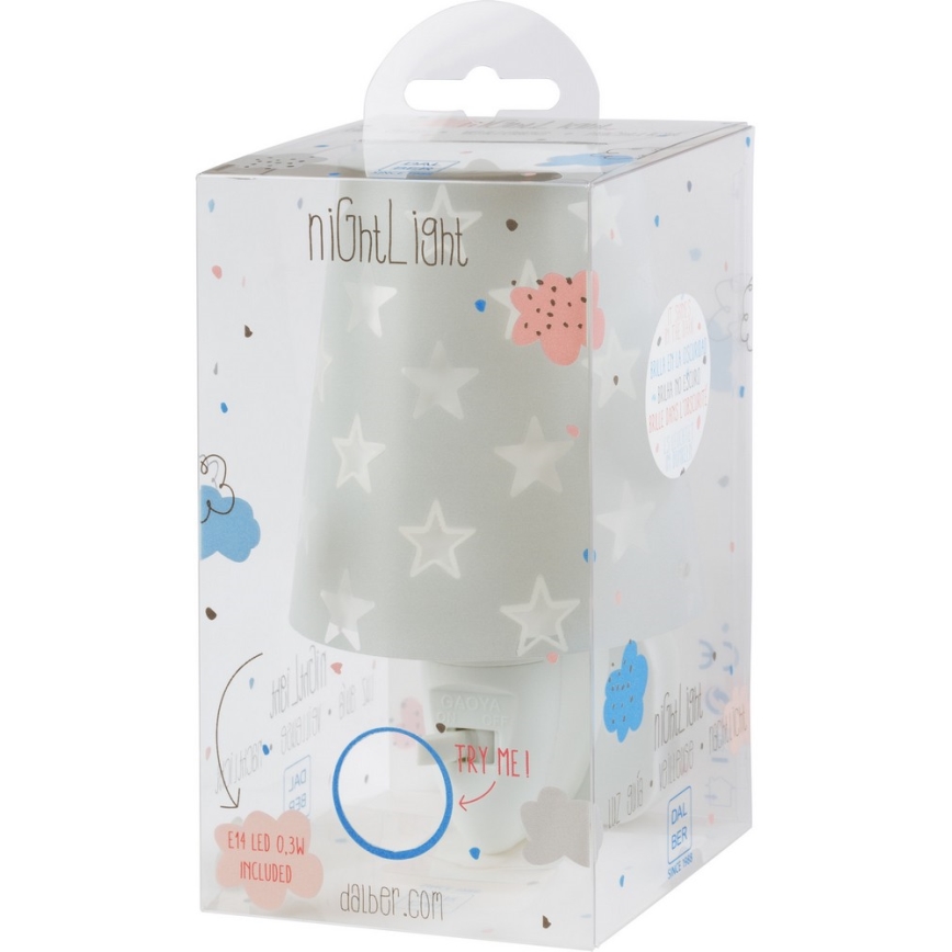 Dalber D-81215E - Luz noturna LED STARS 1xE14/0,3W/230V