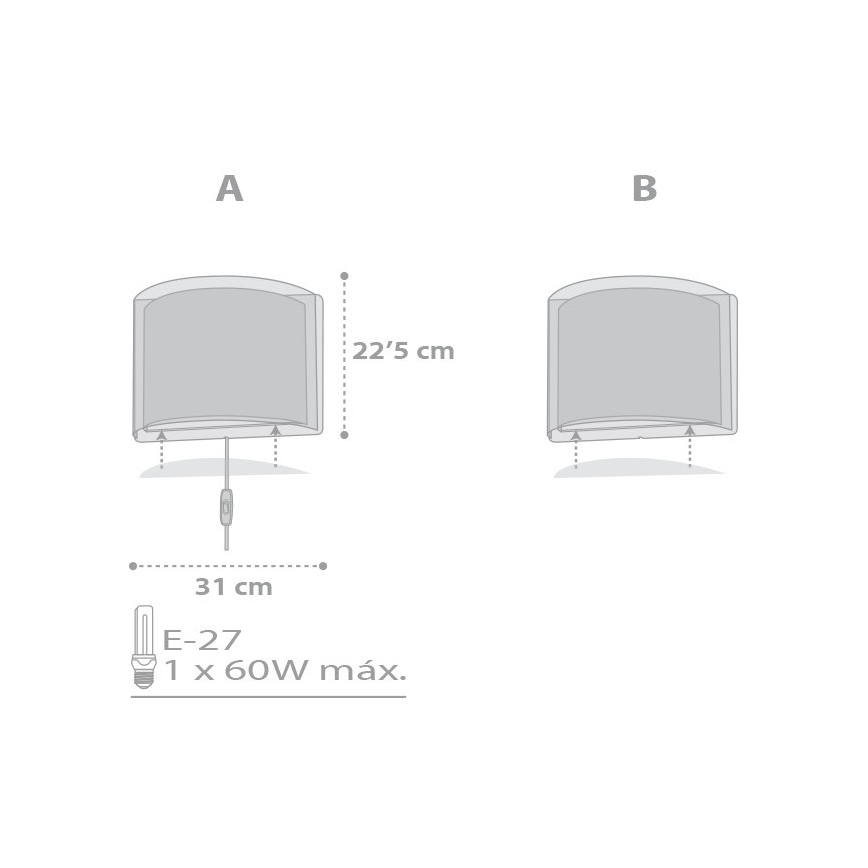 Dalber D-81218E - Luz de parede de criança STARS 1xE27/60W/230V