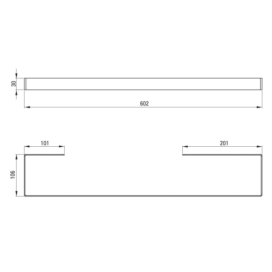 Deante ADM_A621 - Toalheiro de parede MOKKO 60 cm branco