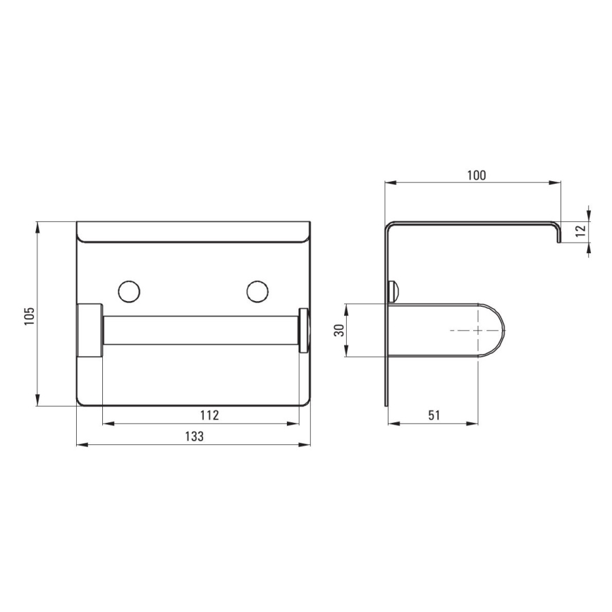 Deante ADR_0221 - Suporte para papel higiénico ROUND, cromado brilhante