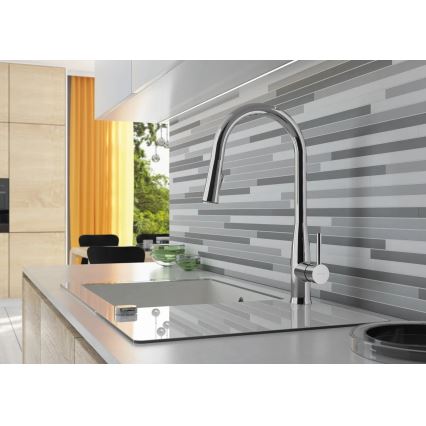 Deante BDH_072M - Torneira de lavatório com pulverizador extensível LUKRECJA cromado brilhante