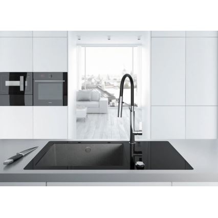 Deante BGB_B720 - Torneira para lava-loiça com braço flexível GERBERA preto/cromado