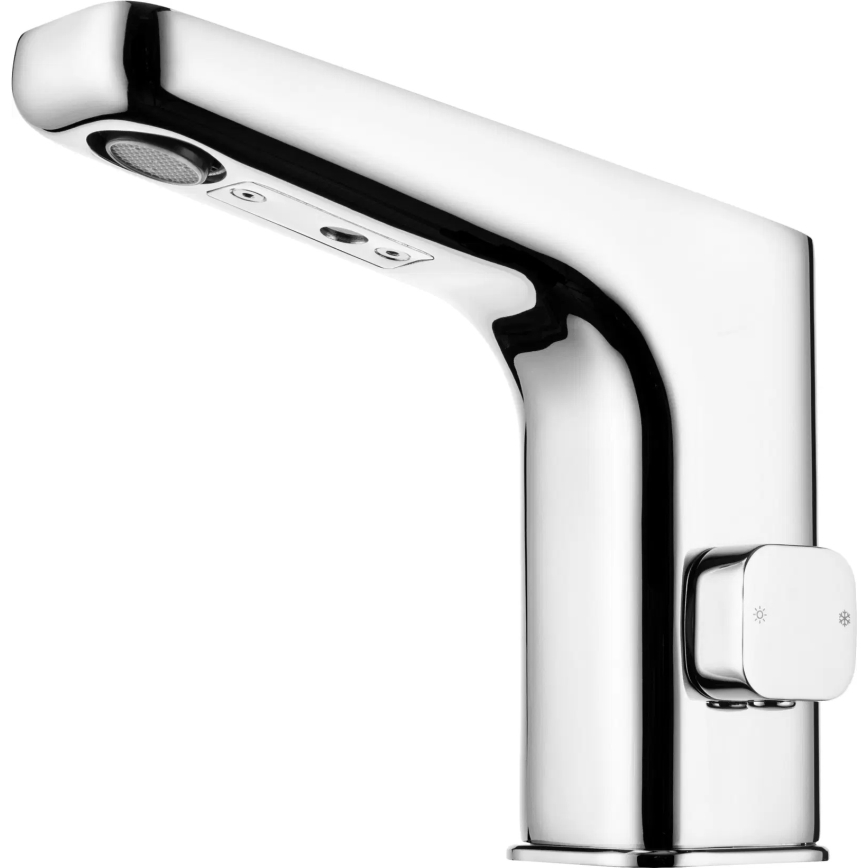 Deante BQH_029R - Torneira para lavatório com regulação da temperatura HIACYNT 4xAA cromado brilhante