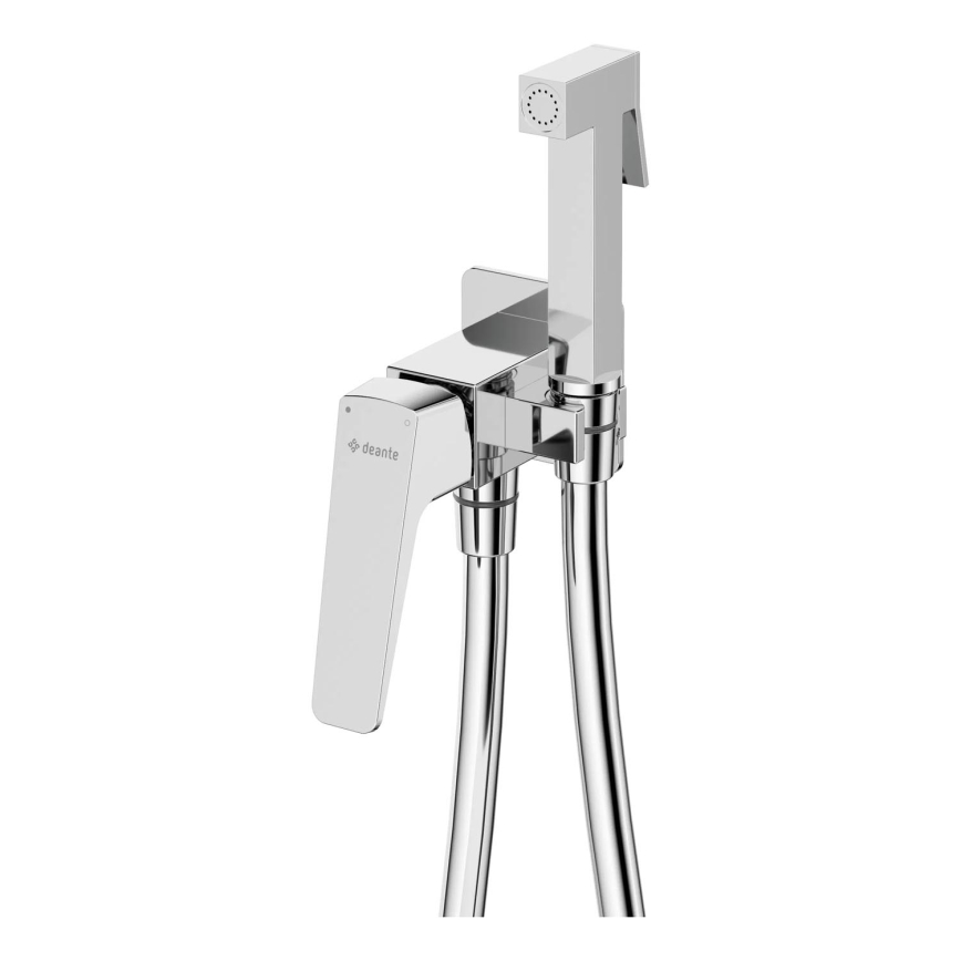 Deante BQL_034M - Misturador para bidé com duche de mão para instalação embutida BLUR, acabamento cromado brilhante