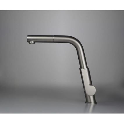 Deante BQS_D73M - Torneira de cozinha com bica extraível SILIA titânio