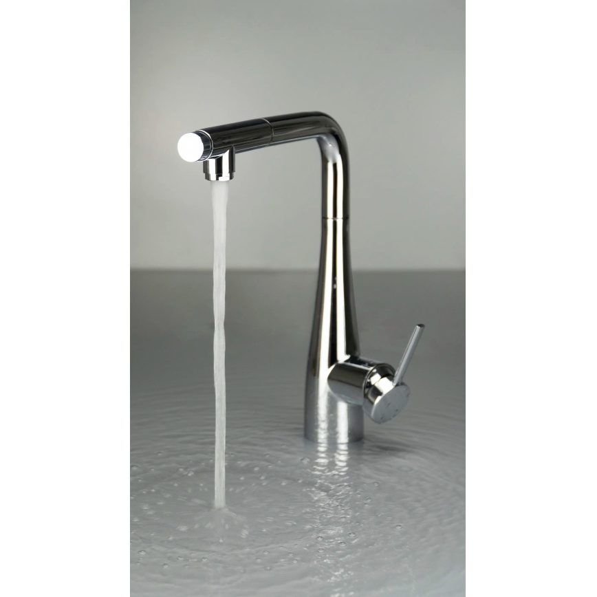 Deante BRE_075M - Torneira de cozinha com chuveiro extraível ERIDAN cromo brilhante