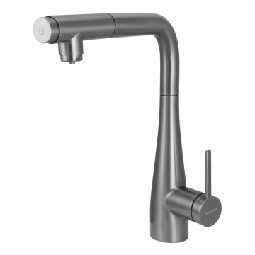 Deante BRE_D75M - Torneira de lavatório com pulverizador extensível ERIDAN titânio