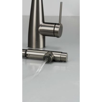 Deante BRE_D75M - Torneira de lavatório com pulverizador extensível ERIDAN titânio