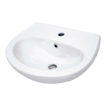 Deante CDJ_6U4W - Lavatório suspenso com orifício para torneira JASMIN 45,7x36,4 cm cerâmica/branco