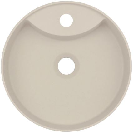 Deante CQS_5U4B - Lavatório para bancada com um orifício para torneira SILIA diâmetro 36 cm granito/bege