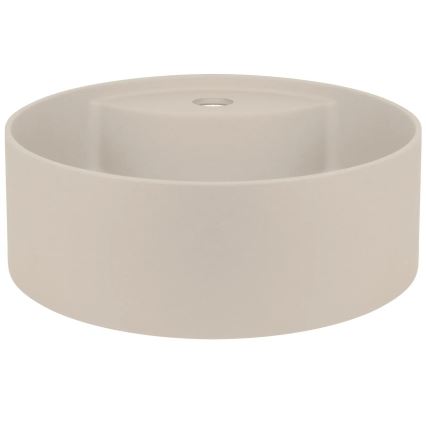 Deante CQS_5U4B - Lavatório para bancada com um orifício para torneira SILIA diâmetro 36 cm granito/bege