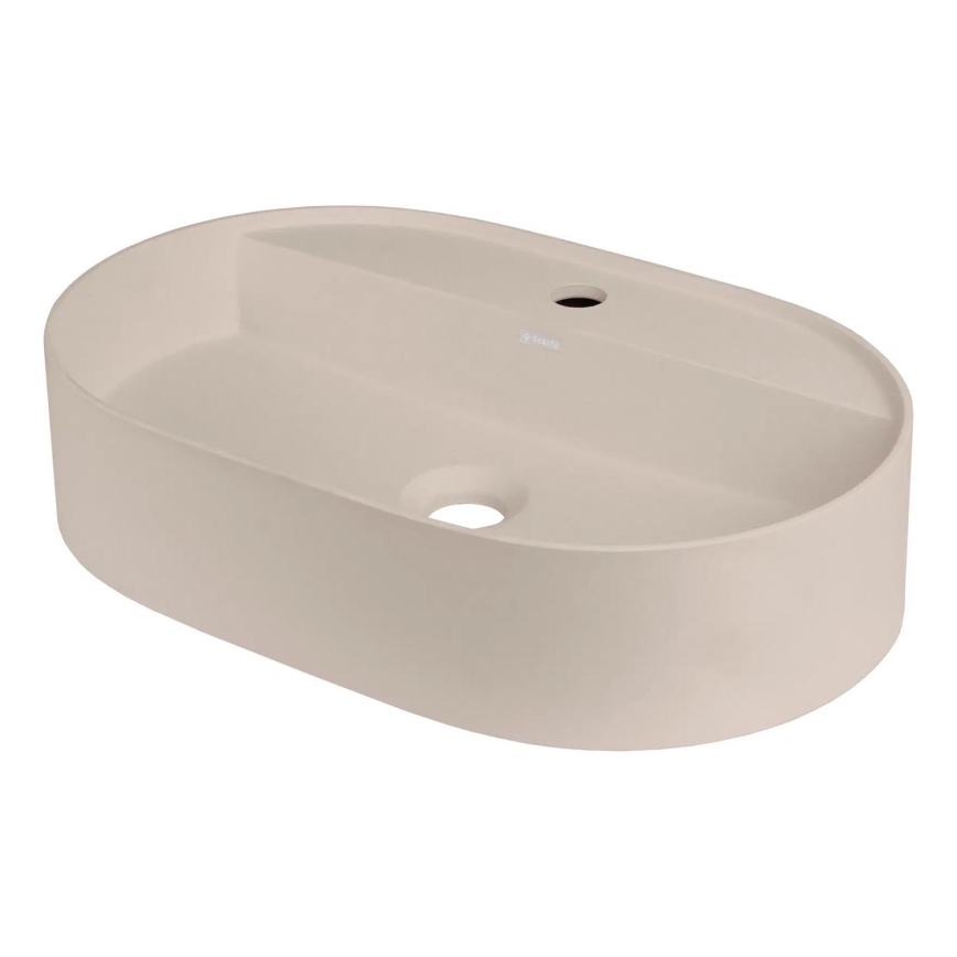 Deante CQS_5U6B - Lavatório para bancada com um orifício para torneira SILIA 35x55 cm granito/bege