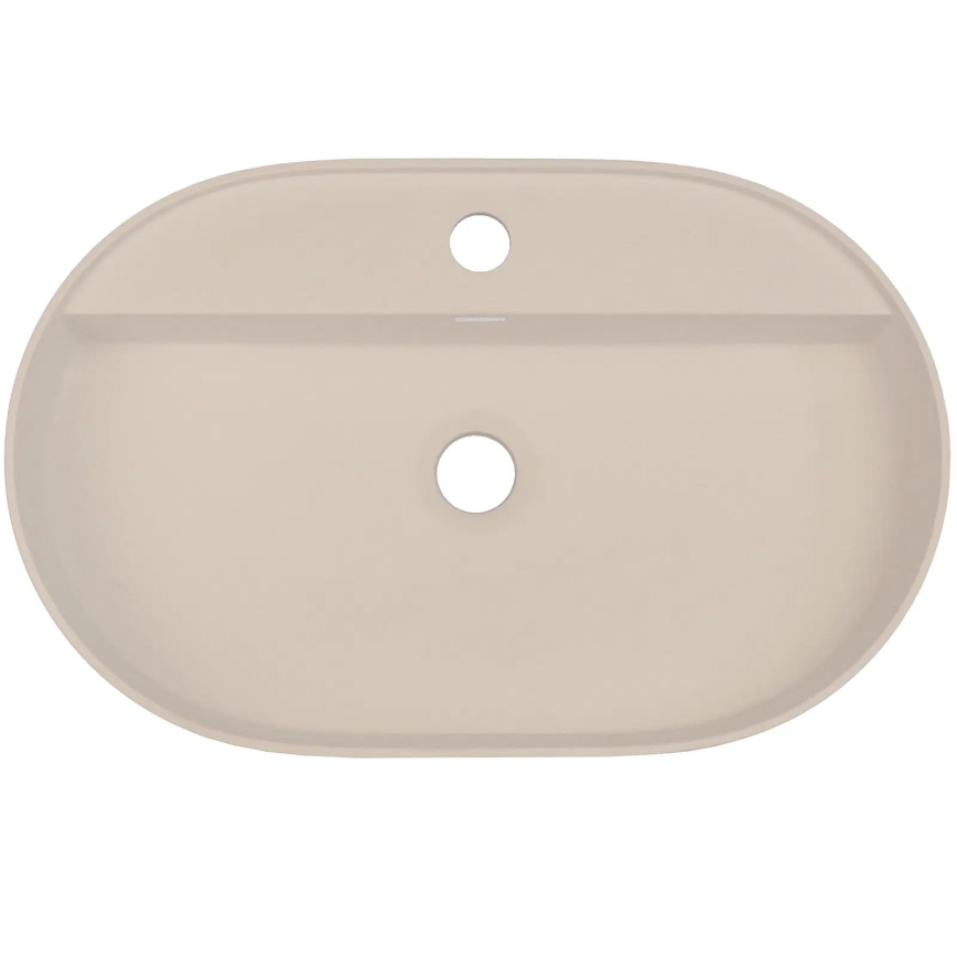 Deante CQS_5U6B - Lavatório para bancada com um orifício para torneira SILIA 35x55 cm granito/bege