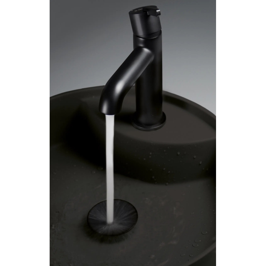 Deante CQS_NU4B - Lavatório de sobrepor com furo para misturador SILIA Ø 36 cm granito/preto