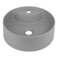 Deante CQS_SU4B - Lavatório de bancada com furo para misturador SILIA Ø 36 cm granito/cinzento metálico