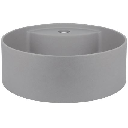 Deante CQS_SU4B - Lavatório de bancada com furo para misturador SILIA Ø 36 cm granito/cinzento metálico