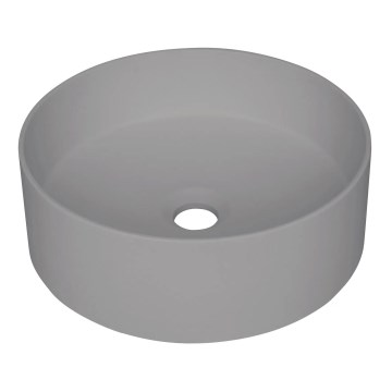 Deante CQS_SU4S - Lavatório de bancada SILIA Ø 36 cm granito/cinzento metálico