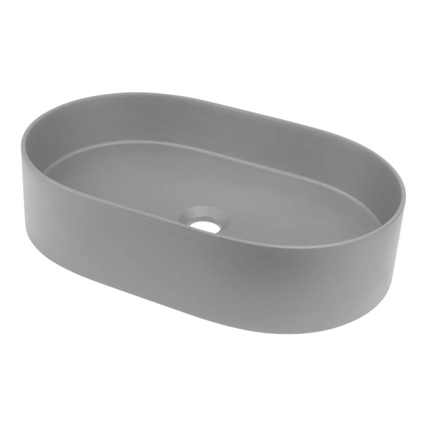 Deante CQS_SU6S - Lavatório de bancada SILIA 35x55 cm granito/cinzento metálico