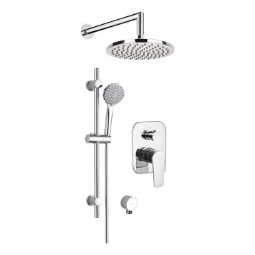 Deante NAC_09GA - Conjunto de duche com misturador de encastre ALPINIA, acabamento cromado brilhante