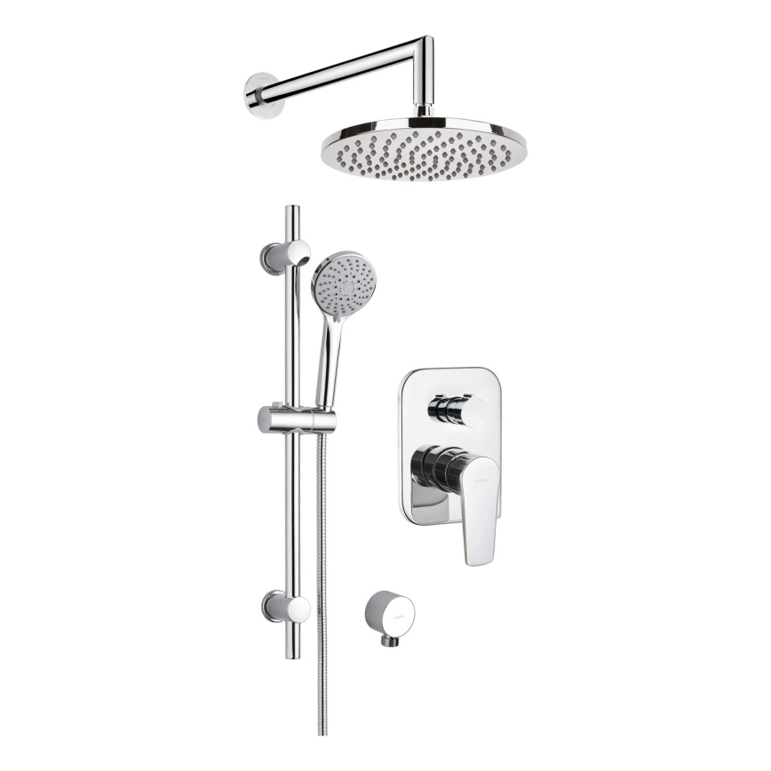 Deante NAC_09GA - Conjunto de duche com misturador de encastre ALPINIA, acabamento cromado brilhante