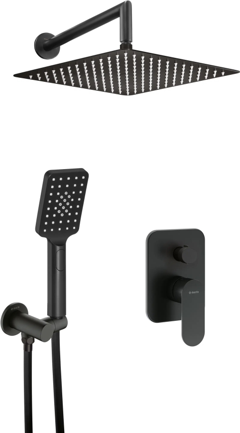 Deante NAC_N9LP - Conjunto de duche com misturador de embutir ALPINIA preto
