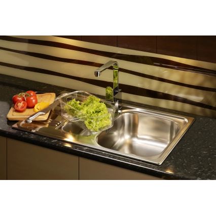Deante ZEX_0113 - Lava-loiça de cozinha XYLO 43,5x78 cm cetim