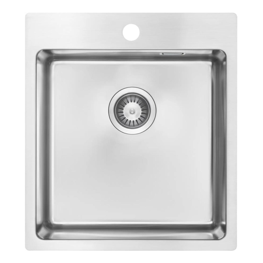 Deante ZPO_010A - Lava-loiça de cozinha OLFATO 50,5x45 cm escovado aço