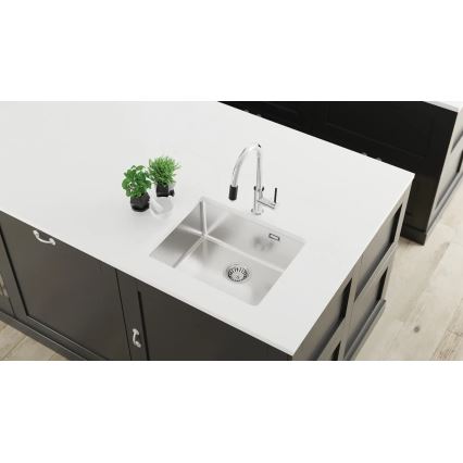 Deante ZPO_010B - Lava-loiça de cozinha OLFATO 50,5x55 cm escovado aço