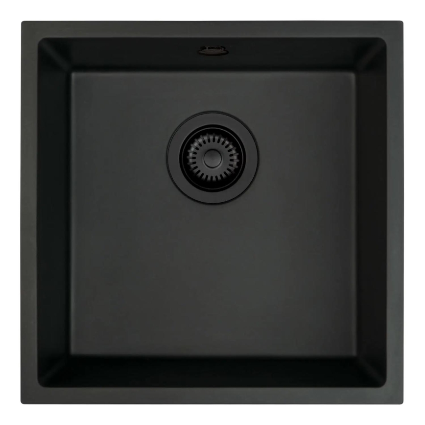 Deante ZQA_N10A - Lava-loiça de cozinha CORDA 44x44 cm granito/preto
