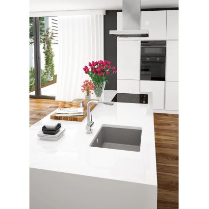Deante ZQA_N10A - Lava-loiça de cozinha CORDA 44x44 cm granito/preto