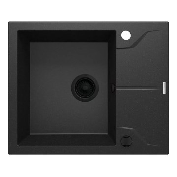 Deante ZQN_G11A - Lava-loiça de cozinha ANDANTE 49x59 cm granito/metálico grafite