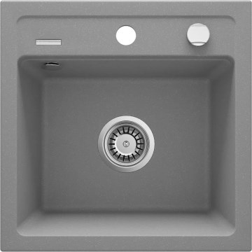 Deante ZQZ_S103 - Cuba de cozinha ZORBA 44x44 cm granito/cinzento metálico