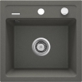 Deante ZQZ_T103 - Cuba de cozinha ZORBA 44x44 cm granito/antracite
