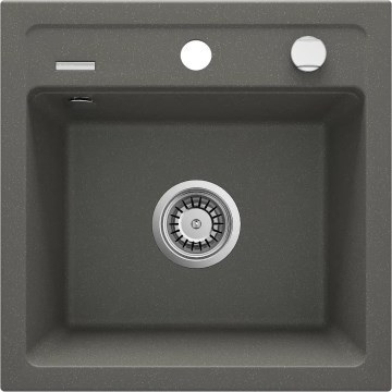 Deante ZQZ_T103 - Cuba de cozinha ZORBA 44x44 cm granito/antracite