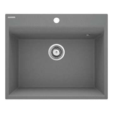 Deante ZRC_S10A - Lava-loiça de cozinha CORIO 50x60 cm granito/cinzento metálico