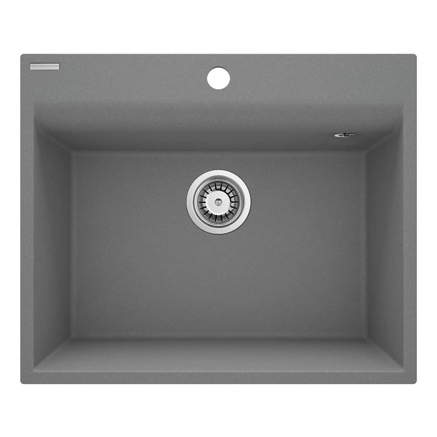 Deante ZRC_S10A - Lava-loiça de cozinha CORIO 50x60 cm granito/cinzento metálico