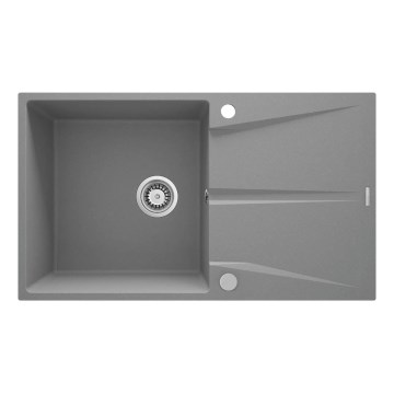 Deante ZRC_S11A - Lava-loiça de cozinha CORIO 50x86 cm granito/cinzento metálico