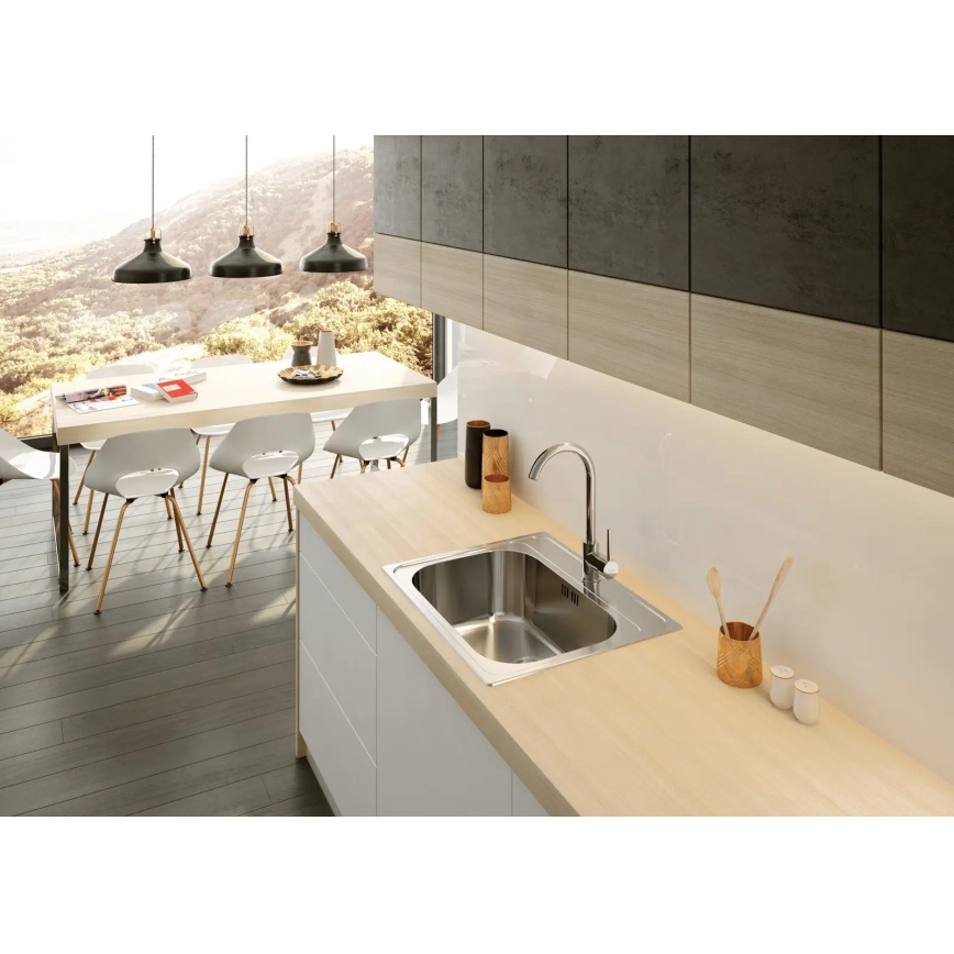 Deante ZYU_0103 - Lava-loiça de cozinha SOUL 50x60 cm cetim