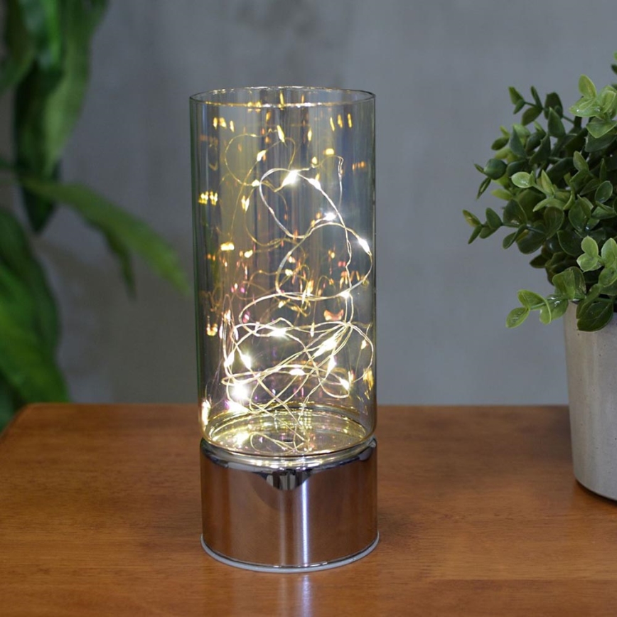 Decoração com corrente LED 3xAA branco quente