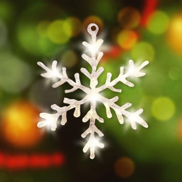 Decoração de janela de Natal LED 16xLED/3xAA branco quente