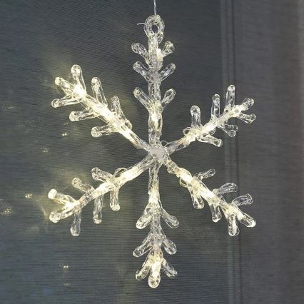 Decoração de janela de Natal LED 16xLED/3xAA branco quente