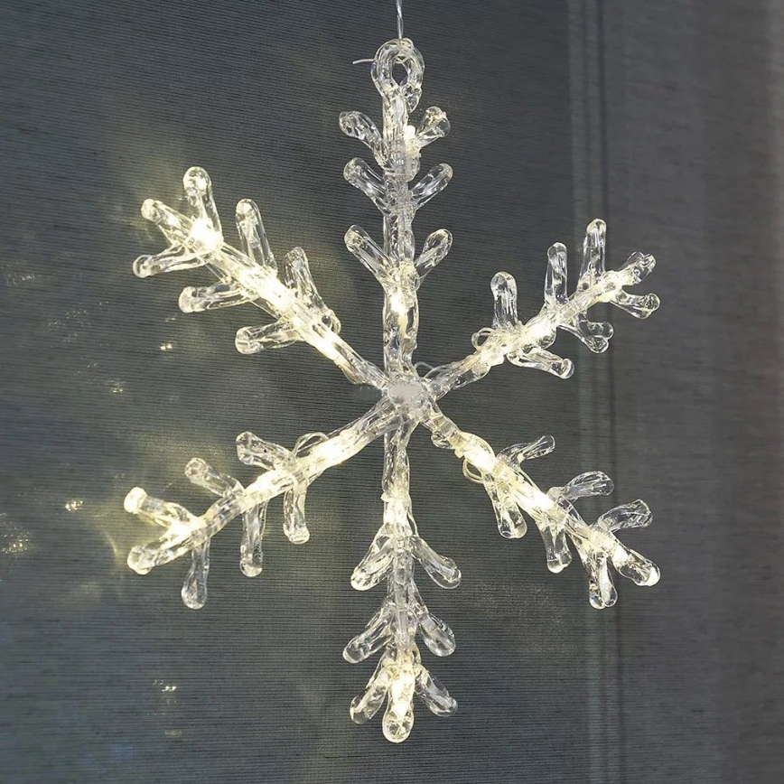 Decoração de janela de Natal LED 16xLED/3xAA branco quente
